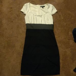Black and white work dress